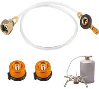 Eryi-Lot De 2 Adaptateurs De Cartouches De Gaz Propane Pour Cuisinière À Gaz Extérieure, Cuisinière De Camping, Cartouches De Valve, Adaptateur De Réchaud De Camping Pour Cylindre Plat Lpg