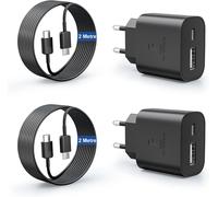ERYI-Lot de 2 Chargeur pour Samsung Charge Rapide, 25W 2 Port Prise USB C&USB A Adaptateur Secteur pour Galaxy S25 S24 S23 S22 S2[1427]