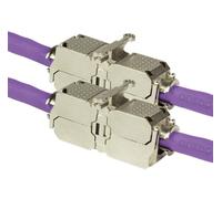 ERYI-Lot De 2 Connecteurs De Câble Cat 6A / 7 Stp 10Ge Blindés - Montage Sans Outil Awg 22-26 - Câble Patch - Câble De Pose