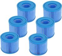 ERYI-Lot De 2 Filtres De Type Vi Pour Best-Way Filtre Piscine Cartus Taille 6 Piscine Filtre Cartouche -58323, Cartouches De Filtre Spa Filtre De Nettoyage De Piscine(Édition Améliorée 6 Pièces)