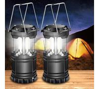 Eryi-Lot De 2 Lanterne Camping, Lampe Camping Led, Camping Accessoires, Kit De Survie Pour Ouragan, Urgence, Tempête, Pannes, Lanterne Portable Extérieure