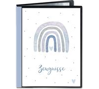 Eryi-Lot De 20 Pochettes Transparentes A4 [Protection Et Rangement Des Témoins] Porte-Documents Pour Documents À L'école Primaire Classeur Pour Témoignages ¿ Pour Garçons (Arc-En-Ciel Bleu)