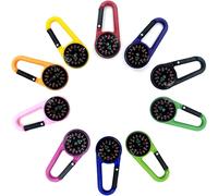 Eryi-Lot De 20 Porte-Clés Boussole ¿ Mini Mousqueton Coloré Avec Design De Boussole Robuste Et Précis Pour Les Aventures En Plein Air Et Comme Petit Cadeau D'anniversaire D'escalade Pour Enfants