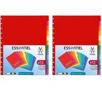 Eryi-- Lot De 24 Intercalaires Maxi A4 Avec Perforation Spéciale Pour Porte Vues Geode À Pochettes Amovibles