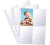 Eryi-Lot De 30 Pochettes Transparentes A4 Avec 240 Poches, Pochettes Perforées Double Face Pour Classeur À Anneaux A4, Cartes Postales, Pochettes Photos Et Design De Chargement Par Le Haut Pour Une