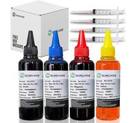 ERYI-Lot De 4 Cartouches D'Encre De Rechange Universelles Pour Imprimante À Jet D'Encre Epn Canon Hp Brother Lexmark Samsung Dell Kodak Cartouches De Recharge Compatibles Avec Système Ciss Cis 4 Coul