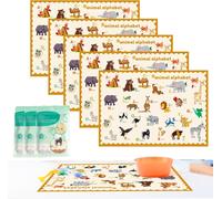 Eryi-Lot De 45 Sets De Table Jetables Pour Bébé Et Enfant ¿ 30 X 46 Cm ¿ Motif Animal Abc, Sans Bpa, Imperméables, Pour Restaurant, Table À Manger, Fête, Voyage
