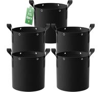 ERYI-Lot De 5 Sacs De Plantation De 11 L - Pot En Tissu Non Tissé Avec Anneaux - Avec Poignées Et ?illets Multifonctions - Sac De Plantation En Tissu Non Tissé Avec Poignées Pour Pommes De Terre