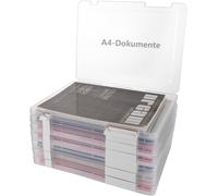 Eryi-Lot De 6 Boîtes À Documents A4 En Plastique - Boîte D'archivage A4 - Rangement Papier A4 - Organisation De Salle De Classe