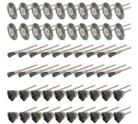 Eryi-Lot De 60 Outils Rotatifs Cnmade En Acier À Tige De 3 Mm Pour Meule Dremel Die Grinder Avec Brosses De Nettoyage, Brosses Rondes Et Kit De Polissage