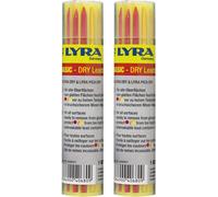 Eryi-Lyra Lot De 2 Mines De Rechange Graphite (Jaune Et Rouge) Pour Led Dry Profi