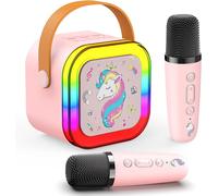 ERYI-Machine À Karaoké Pour Enfants Avec 2 Microphones, Haut-Parleur Bluetooth Sans Fil, Cadeaux Licorne Pour Filles, 3 À 12 Ans, Cadeaux D'Anniversaire, Microphone Pour Jouets Pour Enfants