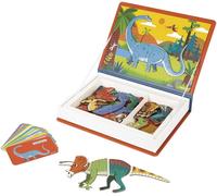 ERYI-- Magneti'Book Dinosaures - Jeu Educatif Magnétique 50 Pièces - Apprentissage Motricité Fine Et Imagination - Certifié Fsc - Dès 3 Ans, J02590