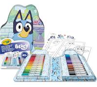 ERYI-- Mallette De Couleurs Et Autocollants Bluey, Jeu De Feutres, Pages À Colorier, Autocollants, 45 Pièces, Cadeau Créatif Pour Enfants, À Partir De 5 Ans, 04-0784