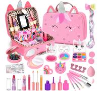 ERYI-Maquillage Enfant Jouet Filles, Lavable Malette Maquillage Jouet Pour Enfant, Coffret Maquillage Enfant Filles Makeup Set, Cadeau De Noël Anniversaire Jouet Pour Princesse Fille 3 4 5 6 7+ Ans