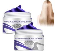 Eryi-Masque Violet Déjaunisseur Intense, Vitamins Masque Violet Cheveux Blond, Purple Toning Hair Mask, Pour Cheveux Décolorés Ou Éclaircis - Neutralisation Des Reflets Jaunes & Orangés