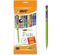 Eryi-Matic Fun Porte Mines 0,7 Mm Hb Avec Gomme (Parfait Pour L'ecole) - Couleurs Assorties, Pochette Format Spécial De 10