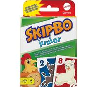 Eryi-Mattel Games Skip-Bo Junior, Jeu De Cartes Avec 2 Niveaux De Jeu, 2 À 4 Joueurs, Jeu De Société, Jouet Enfant, Dès 5 Ans, Hhb37