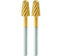 ERYI-Max Mèche De Sculpture Haute Performance (117Dm) 2 Mèches Haute Performance Revêtement Titane Pour La Sculpture Et La Gravure, Multi, 6,4 Mm, Durée De Vie Maximale