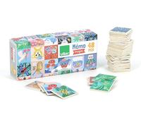 Eryi-- Mémo Imagier - Design Michelle Carlslund - 24 Paires D'animaux Pour Enrichir Vocabulaire Et Mémoire - Dès 2 Ans - Jeu En Bois Avec Coffret - Apprentissage Et Amusement