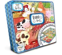Eryi-Mes Premiers Jeux, Ludo Et L'oie Pour Enfants, Jeux De Société Classiques Pour Enfants Et Familles, Éducatifs Et Amusants, Ludo Et L'oie, Pièces En Bois, Boîte En Métal Durable, Sans Plastique