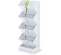 Eryi-Mini Cascade Jardinière Verticale En Plastique Blanc 19,5 (L) X 11,4 (L) X 47,5 (H) Cm Avec Ciseaux De Jardinage