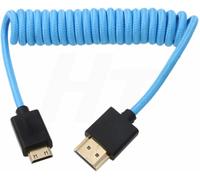 ERYI-Mini Hdmi 4K 60P 8K Uhd ¿ Câble Hdmi Spiralé Tressé Bleu Pour Nikon D750 Sony Canon Eos R Rp 5Div Atomos Ninja V Portkeys Assist Vidéo Moniteur Type A C Hdmi 2.1