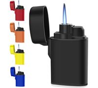 ERYI-Mini Torch Lighter Windproof Jet Flame Butane Gas Pocket Refillable For Candles, Outdoor, Fireworks, Camping, Fireplaces, Gas Stoves, Bbq & Survival Gear(Butane Not Included) (Mixing Colors)