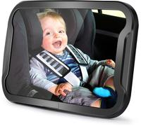 Eryi-Miroir Voiture Bébé, Incassable Rétroviseur Bébé, 360° Rotation Réglables Retroviseur Voiture Bébé, Miroir Siège Arrière De Bébé, Sécurité, Essentiel Pour Jeunes Parents