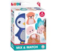 ERYI-- Mix & Match - Jouet De Bain - 4 Animaux En Mousse À Assembler - Pièces Interchangeables - Flottantes - Dès 10 Mois - Pour Jouer Dans Le Bain - 1 Tortue, 1 Pieuvre, 1 Loutre, 1 Pingouin