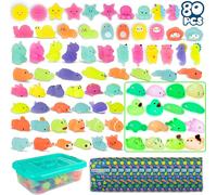 ERYI-Mochi Squishy Kawaii Cadeau Anniversaire Enfants Invites Pack 80 - Cadeaux Anniversaire Invités Enfant Avec Phosphorescence, Petit Cadeau Anniversaire Enfant, Goodies Anniversaire Enfant