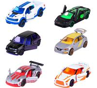 ERYI-- Modèle De Voiture De L'Édition Limitée 10 À 6 Compartiments (Renault, Porsche, Ford, Nissan, Lamborghini), 1 Voiture En Métal Avec Roue Libre, 7,5 Cm, Pour Les Enfants À Partir De 3 Ans