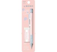 Eryi-Mono Graph Et Gomme Mono Rose Corail. Porte-Mine 0,5mm De Précision, Pointe De 4mm, Mécanisme D'agitation, Tube En Laiton Stable, Rechargeable, Gomme Incluse. Gomme Mono. [Sh-Mg84-Pe04a]