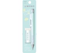 Eryi-Mono Graph Et Gomme Mono Vert Menthe. Porte-Mine 0,5mm De Précision, Pointe De 4mm, Mécanisme D'agitation, Tube En Laiton Stable, Rechargeable, Gomme Incluse. Gomme Mono. [Sh-Mg64-Pe04a]