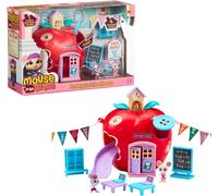 Eryi-Mouse In The House, Coffret Pomme Ecole, Avec 2 Figurines Souris Exclusives, Des Accessoires Et Des Stickers Qui Brillent Dans Le Noir, Jouets Pour Enfants À Partir De 3 Ans, Giochi Preziosi, Mu