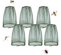 ERYI-Moustiquaire Filet De Tête De Moustique, Filet De Visage, Mosquito Head Net Mesh, Couvre Masque Maillé Pour Les Amateurs De Plein Air À Contre Les Moustiques, 6 Pièces