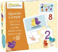 ERYI-My Mandarine Je529C - Une Boite Éducative De 10 Puzzles De 3 Pièces À Assembler - À Partir De 3 Ans - Apprendre À Compter
