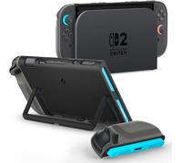 Eryi-Nano Pop Coque Compatible Avec Nintendo Switch 2 2025 Étui Avec Couvercle De Support Switch 2 Accessoires - Sésame Noir