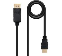 ERYI-Nanocable 10.15.4300 - Câble Convertisseur Displayport Vers Hdmi, Displayport/Mâle - Hdmi/Macho, Noir, 0,5 M
