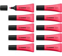 Eryi-Neon - Surligneur - Lot X 10 Surligneurs Fluo - Rose