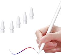 ERYI-Nips Lot De 5 Embouts Pour Stylet Apple Ipad 1Ère Et 2E Génération Blanc