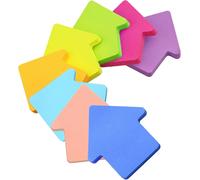 Eryi-Note Autocollant, 560 Feuilles Forme De Maison Auto-Adhésif Couleur Notes Adhésives, Notes Autocollantes Marque Pages Pour Book Etudiants Lecture Bureau(8 Couleurs, 76 X 76 Mm)