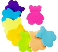 ERYI-Note Autocollant, 560 Feuilles Forme D'Ours Auto-Adhésif Couleur Notes Adhésives, Notes Autocollantes Marque Pages Pour Book Etudiants Lecture Bureau(8 Couleurs, 76 X 76 Mm)