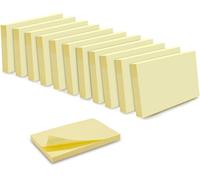 Eryi-Notes Autocollantes Repositionnables 12 Blocs De 100 Feuilles Jaunes 75 X 125 Mm