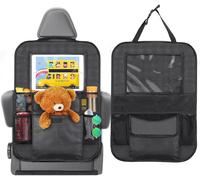 Eryi-Organisateur De Voiture, Enfant Facile À Entretenir, Arrière Support Pour Tablette Transparent, Protection Siege Voiture Enfant, Noire Grille