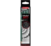 Eryi-Othello - Crayon Graphite - Etui X 6 Crayons Papier Mines Dures (2x 4h, 2x 3h, 2x 2h)- Gamme Arty