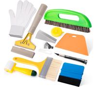 ERYI-Outil De Lissage Des Papiers Peints, Outils Pour Papier Peint, Outils Tapisserie, Kit À Papier Peint, Brosse À Encoller, Brosse À Maroufler, 1.5M Mètre Ruban, Grattoir À Papier Peint