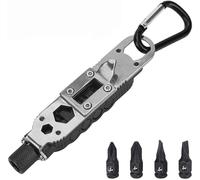 ERYI-Outil Multi-Usage Edc Clef À Molette, Tournevis, Porte-Clefs, Ouvreur, Mini Outil De Survie Avec Éclairage Led