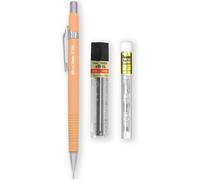 Eryi-P205-97c Porte-Mine Automatique \U2013 Gamme Pastel Floral \U2013 Simple + 12 Mines De Recharge Hi-Polymer Hb 0,5 Mm + Tube De 4 Recharges Pour Gomme Z2-1n (Orange Pastel)
