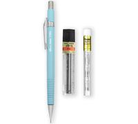 Eryi-P205-97c Porte-Mine Automatique \U2013 Gamme Pastel Floral \U2013 Simple + 12 Mines De Recharge Hi-Polymer Hb 0,5 Mm + Tube De 4 Recharges Pour Gomme Z2-1n (Bleu Pastel)